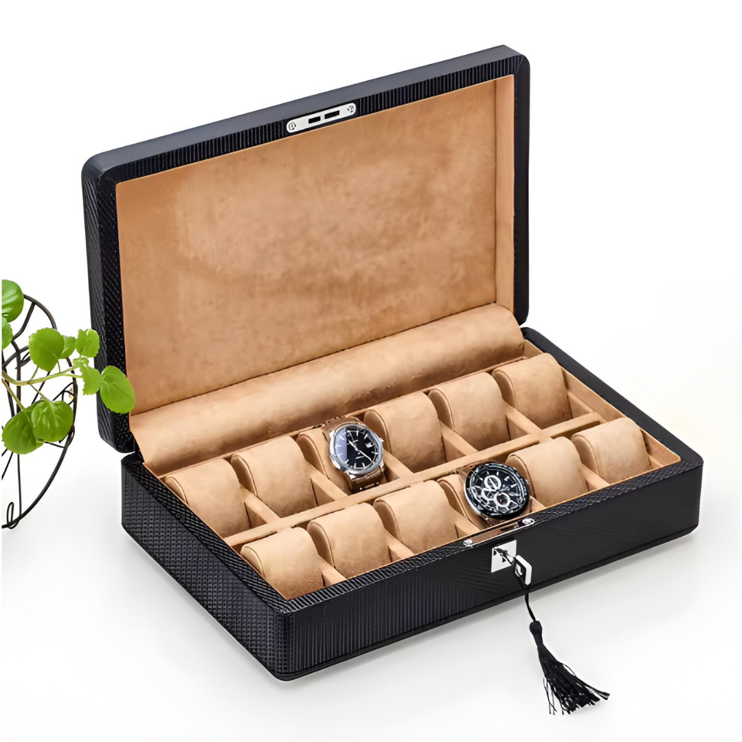 Uhrenbox – Zeitliche Obsidian™ Beige