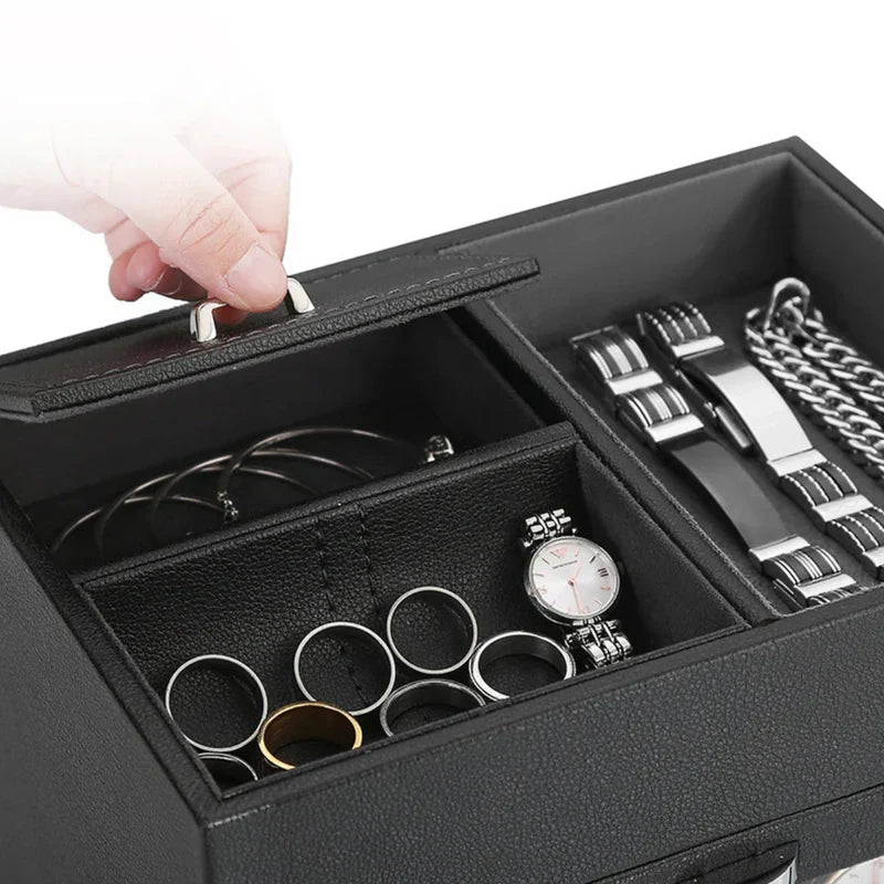 Uhrenbeweger und Schmuckbox – Himmelblau