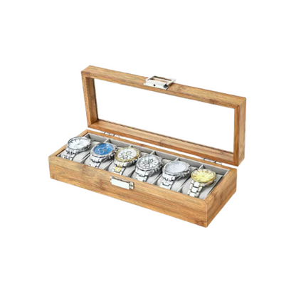 Uhrenbox – Bambus Élégance™ Serie 6