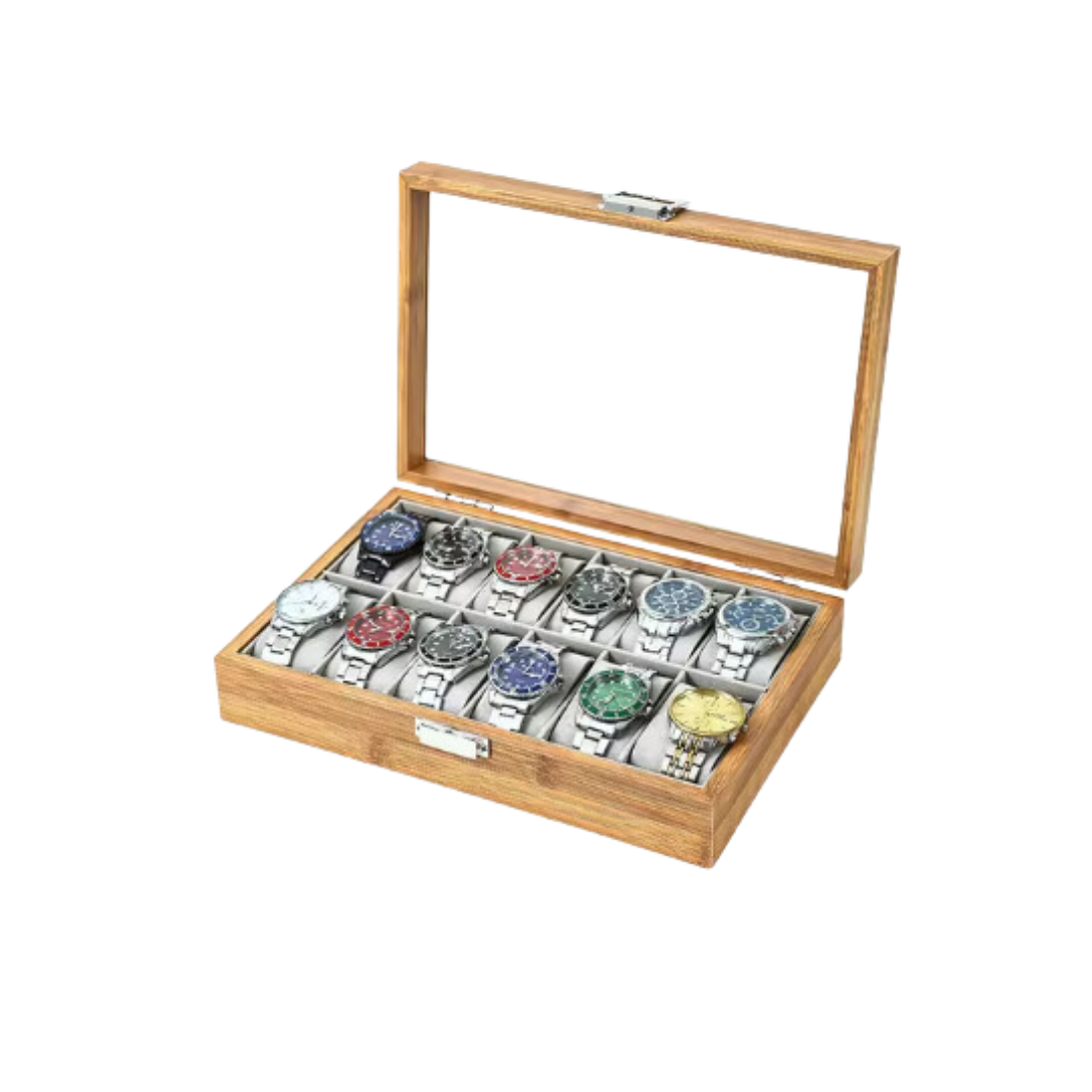 Uhrenbox – Bambus Élégance™ Serie 12